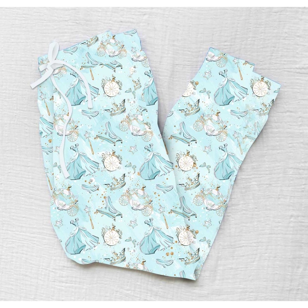 NWT Bamboo Joggers Disney Cinderella Blue Bamboo Womens Jogger Pants Size Large